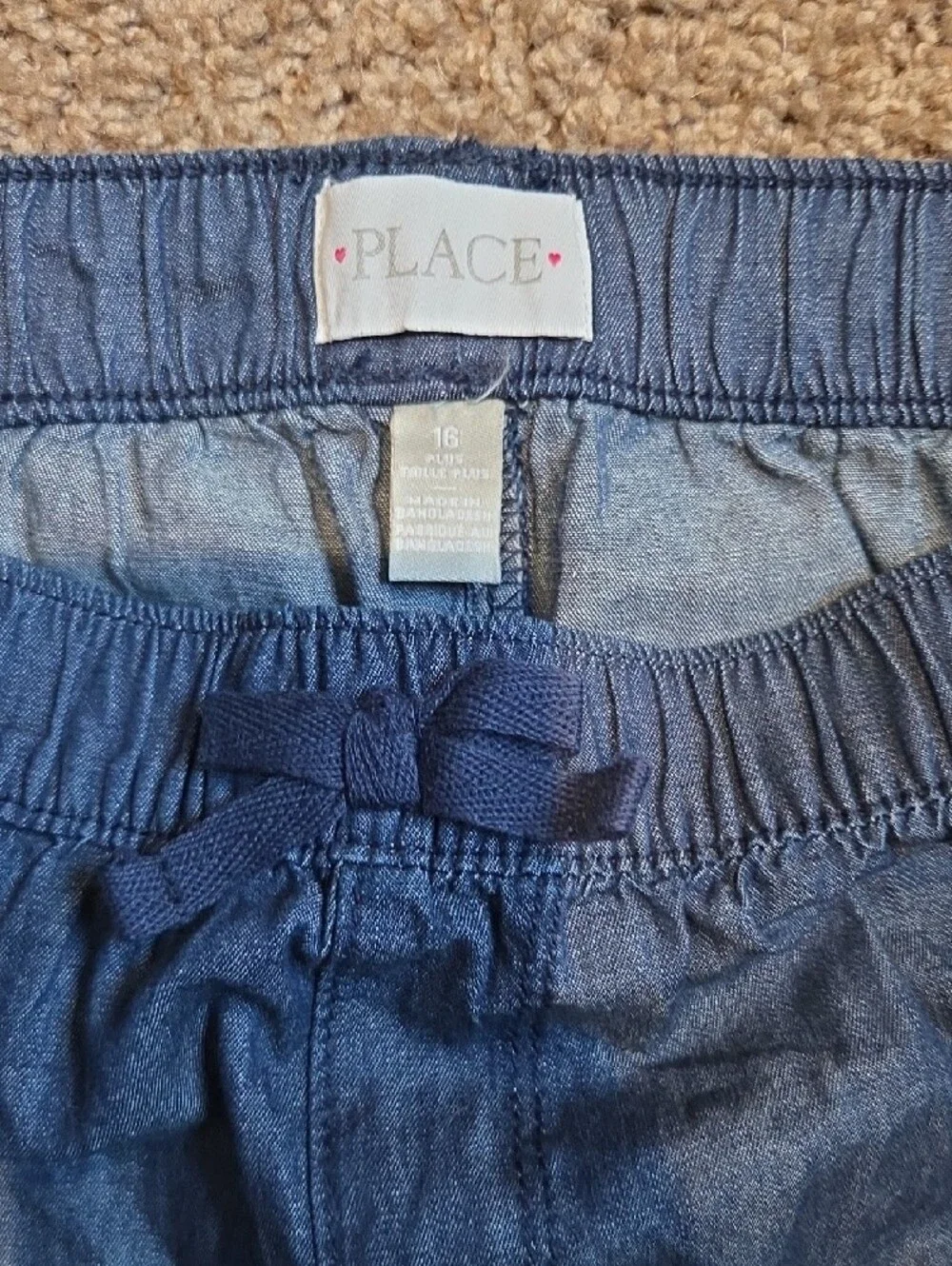 Childrens Place Blue Elastic Waist Shorts